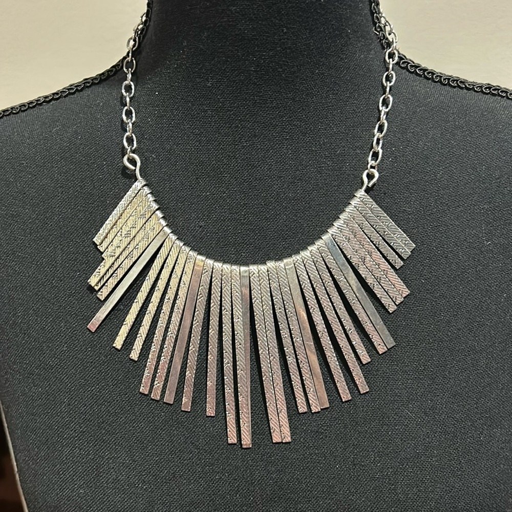 Proceeds go to Charity! Silver tone costume necklace